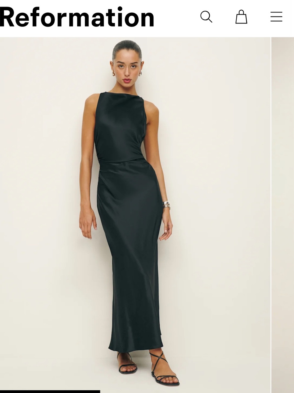 Reformation Casette Silk Dress